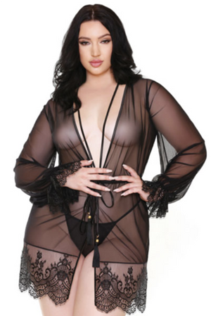 Helena Lace Caged Robe