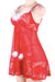 Red Christmas Soft Lace Babydoll