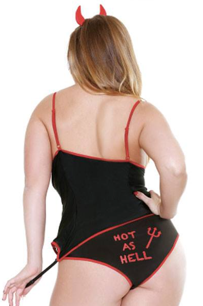 Devil Bustier &amp; Printed Panty