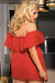 Off the Shoulder Babydoll - Red